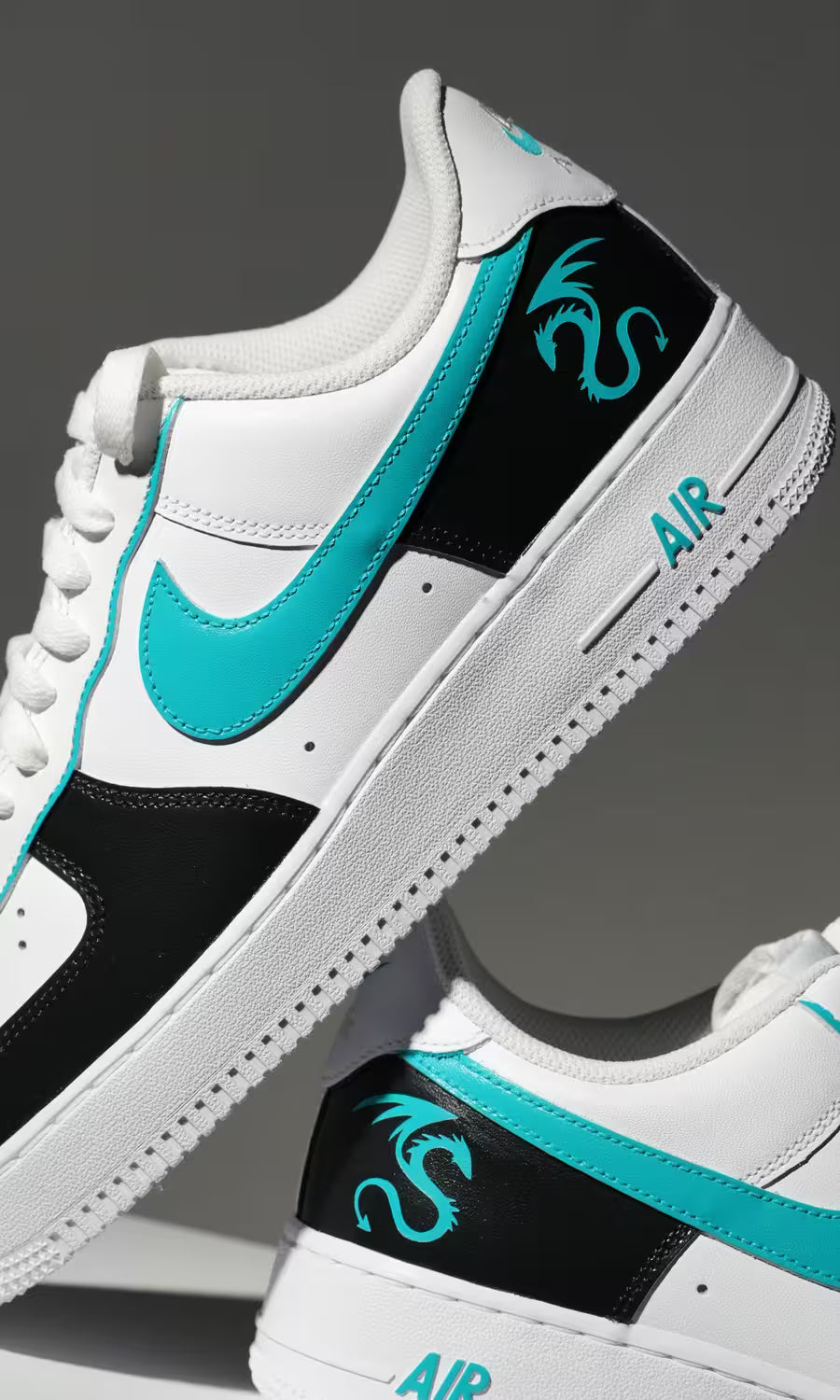 Nike Air Force 1 Sneakers with dragon logo