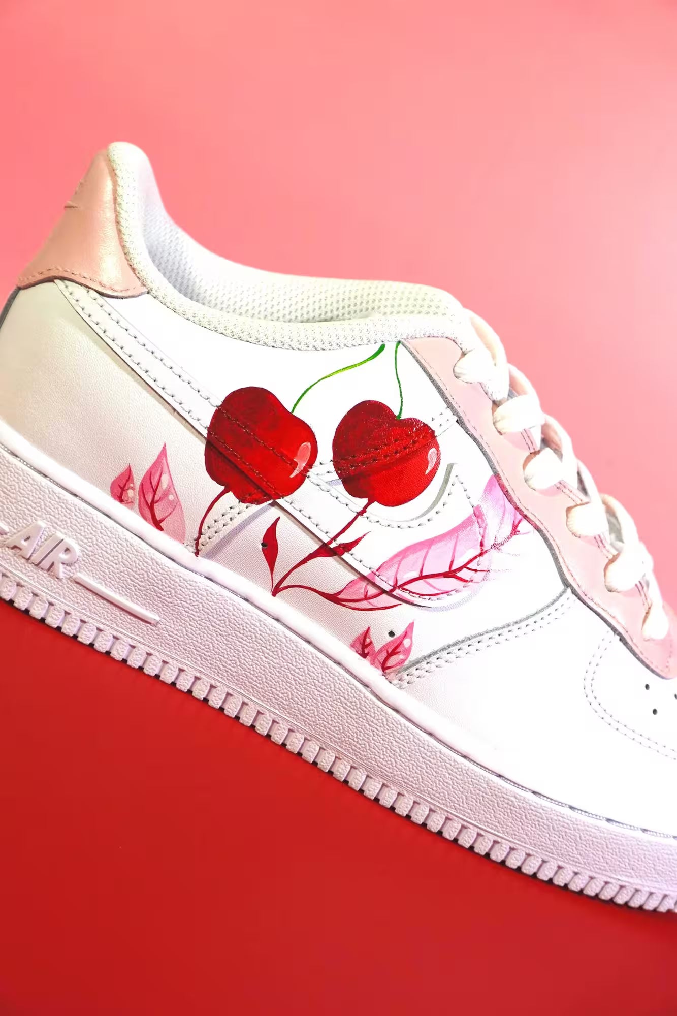 Cherry Custom Air Force 1 | Hand-Painted AF1 | 50% Off – Joy