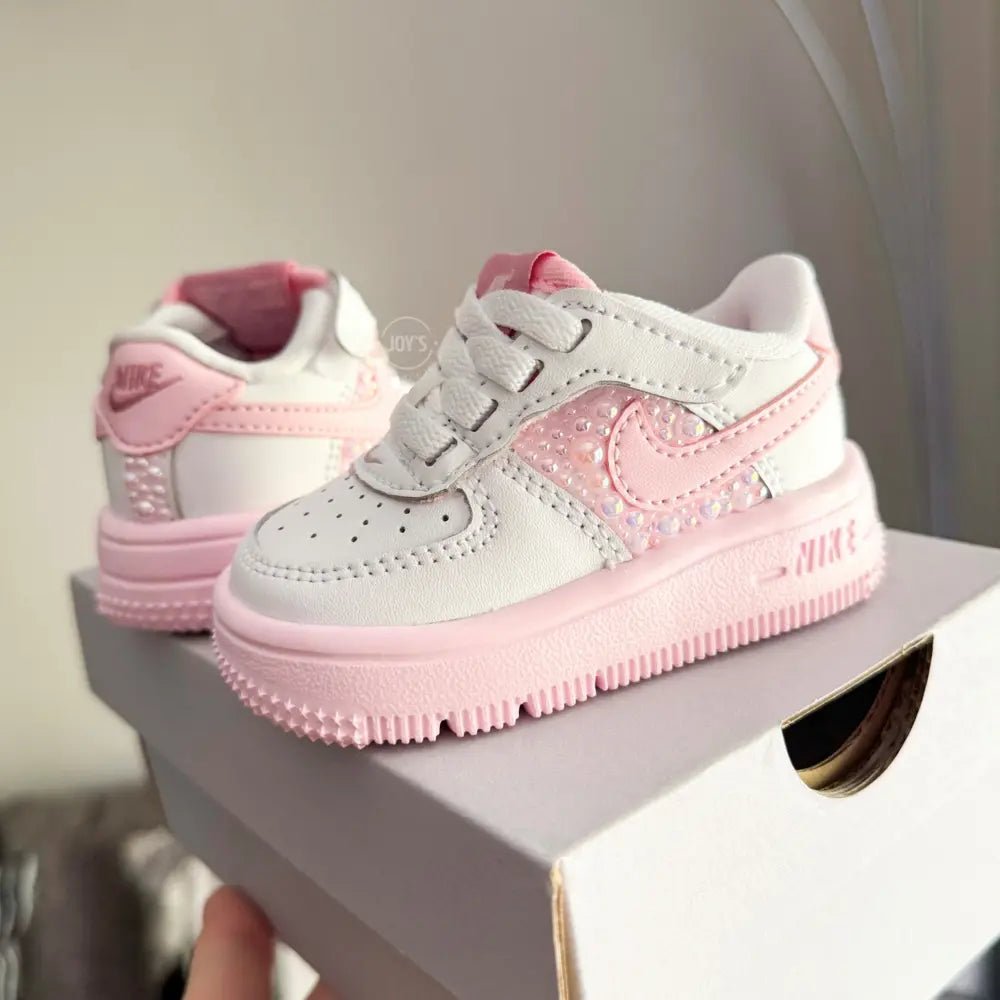 Pink Pearls Custom Air Force 1 - Mom & Daughter Matching.