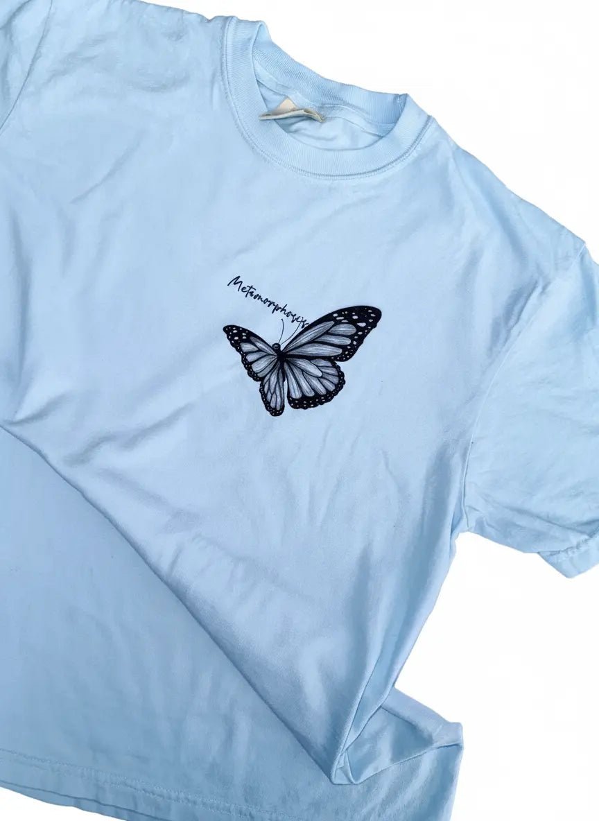 Vintage Styled Shirt Premium Cotton-Metamorphosis Butterfly - T-Shirt Joy's Customs