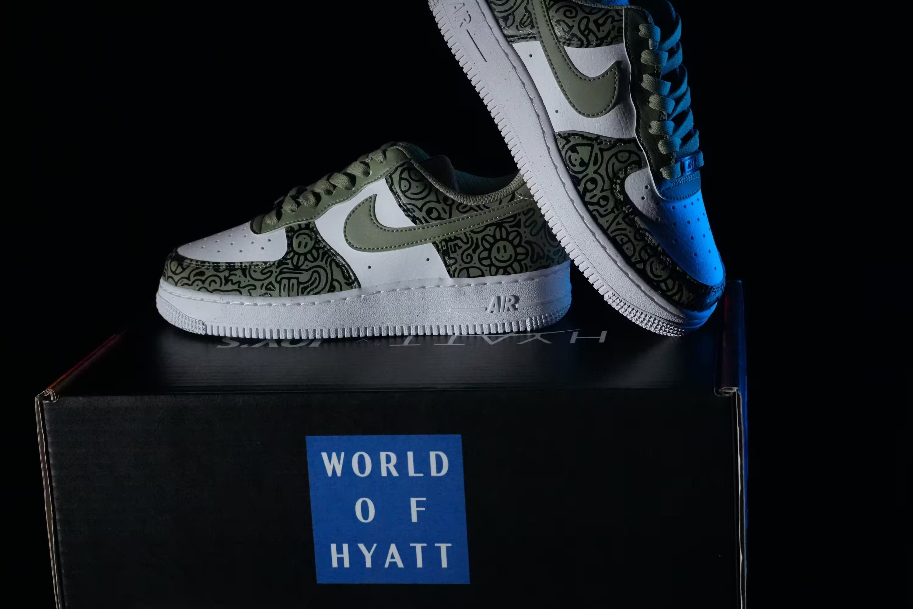 Custom Corporate Sneakers: World of Hyatt Project - Joy's Customs