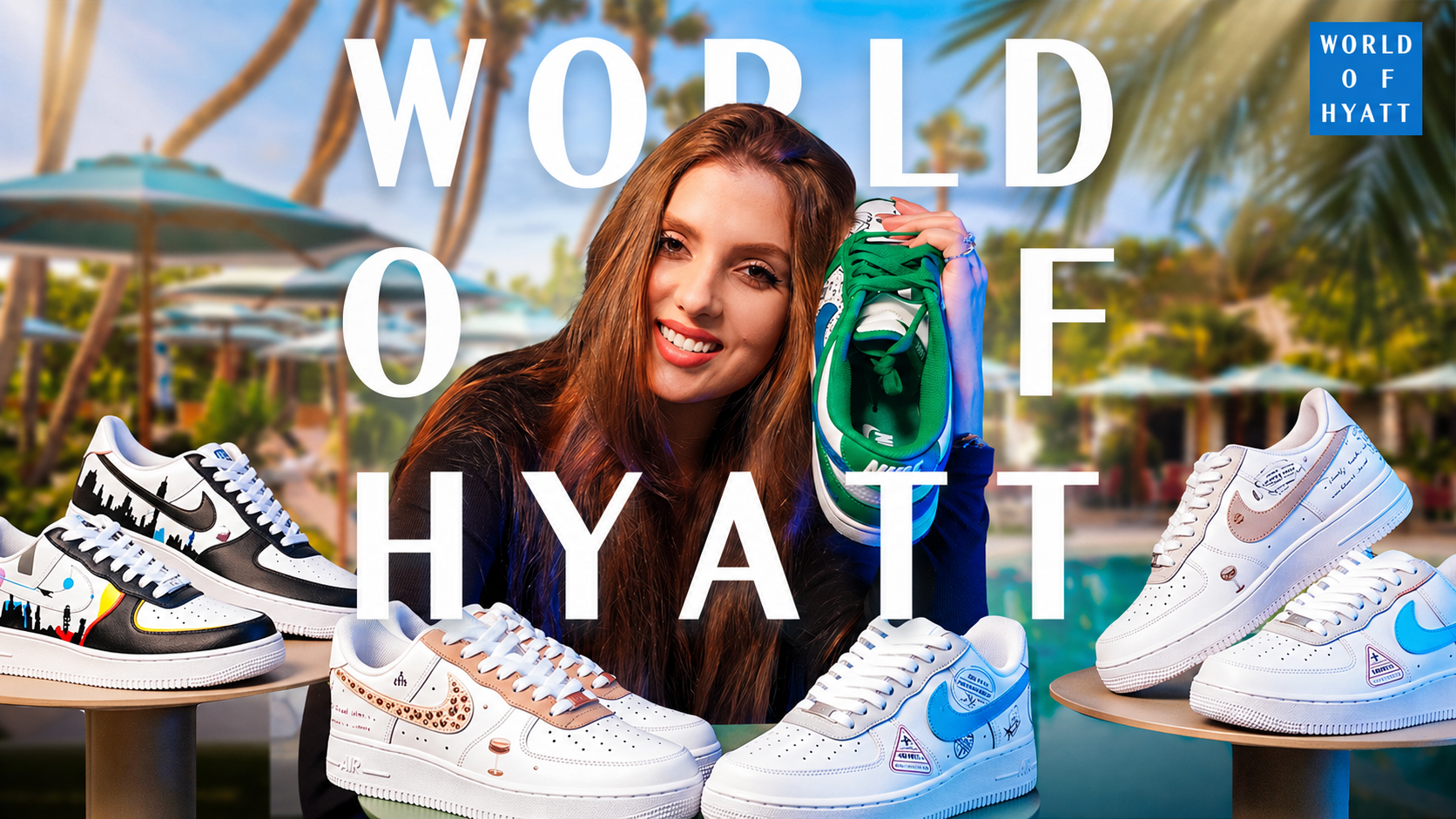 Custom Corporate Sneakers: World of Hyatt Project - Joy's Customs