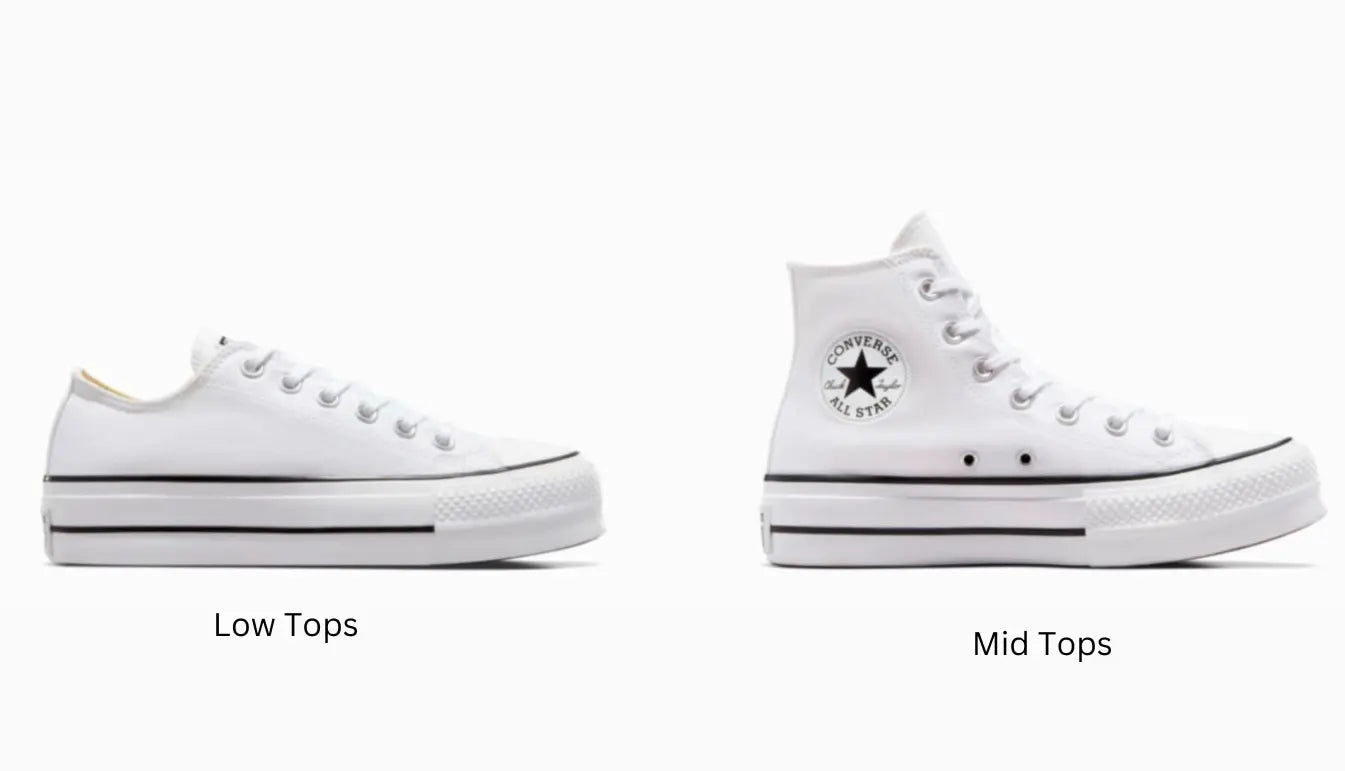 Comparison between Low and Mid Tops Converse Chuck Taylor