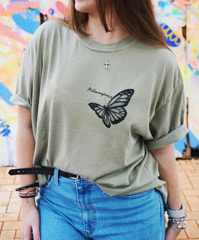 Metamorphosis Butterfly: Unisex Vintage Styled T-Shirt - T-Shirt Joy's
